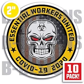 Essential Worker Hard Hat Stickers by Becta Design - Limited Edition Patriotic Sticker