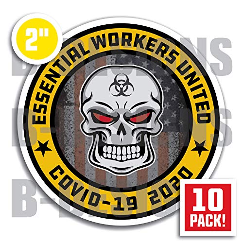 Essential Worker Hard Hat Stickers by Becta Design - Limited Edition Patriotic Sticker