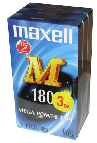 3 ore Maxell Conf.da 3 VHS Video E-180Min. con.3