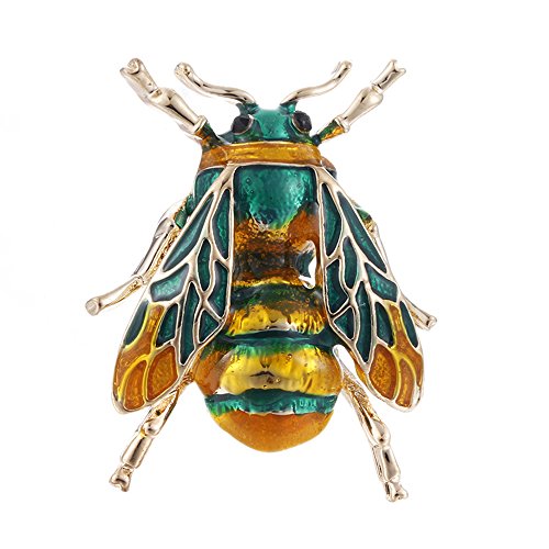 MINGHUA Enamel Cicada Collar Brooches Insect Corsage Brooch Pins for Unisex Clothing Accessories