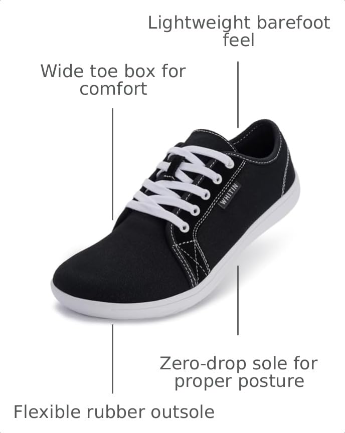Image of WHITIN Men's Canvas Wide Barefoot Sneakers Casual Style W81V2