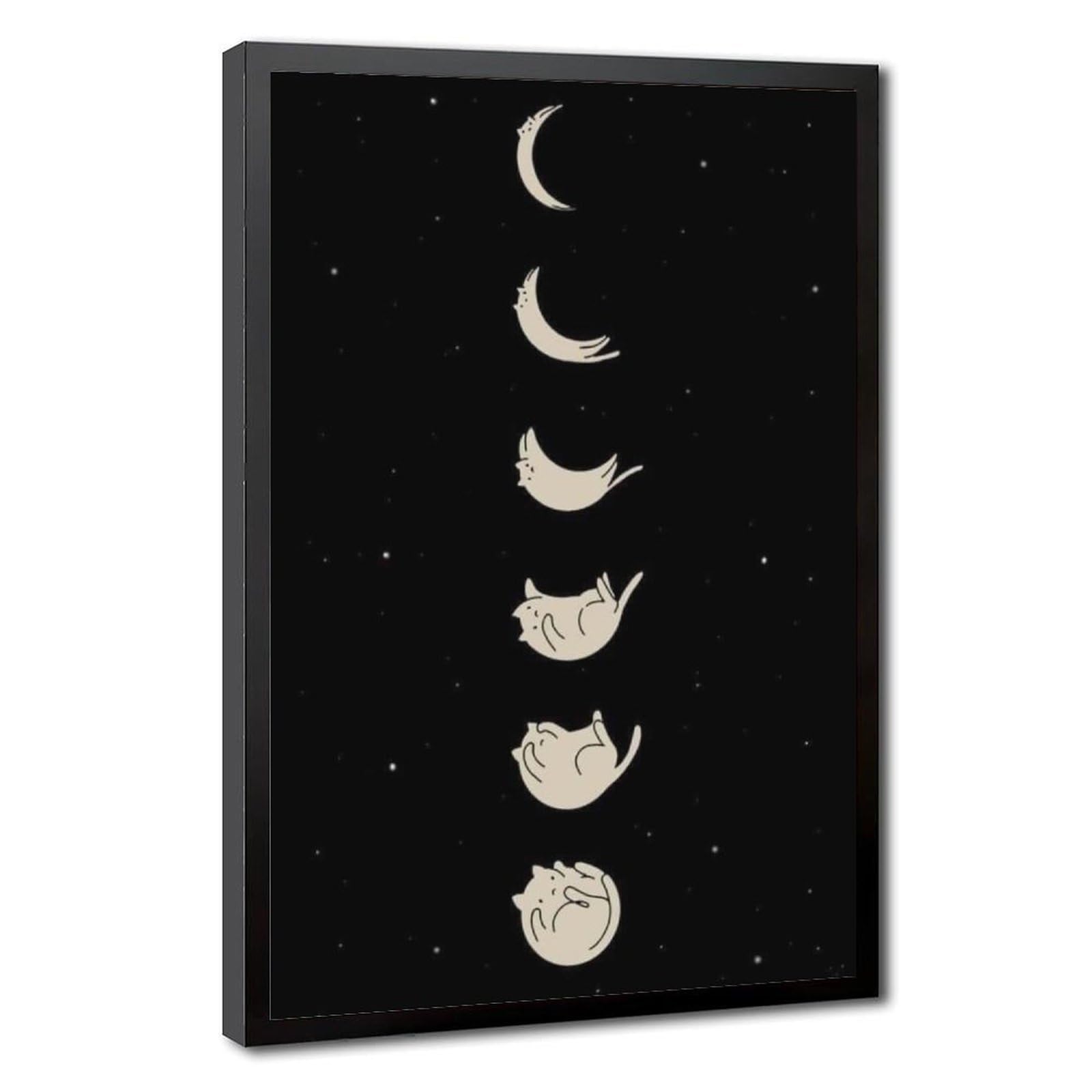 Bareronor The Plump Abstract Cat Canvas Poster Bedroom Decor Landscape Office Room Decor Gift 12" L X 18" W