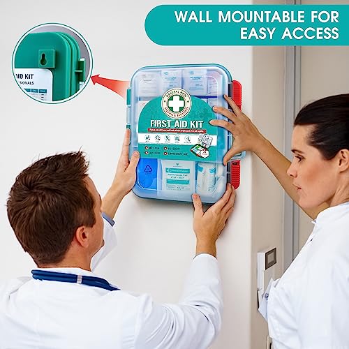 Image of General Medi 420 Pieces Professional First Aid Kit - HardCase First Aid Box - Contains Premium Medical Supplies for Travel, Home, Office, Vehicle, Camping, Workplace & Outdoor