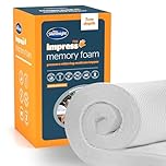 Silentnight Impress Memory Foam Mattress Topper - 7cm Deep Luxury Orthopaedic Pressure Relief Hypoallergenic Bed Topper for Back & Neck Pain - Elasticated Straps & Machine Washable Cover, Super King