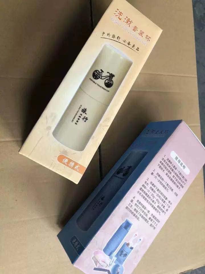 QAWACHH Portable Travel Toothbrush/Toothpaste Container Hard Plastic Case with 1 Cup; 1 Mirror; 1 Comb; 1 Shampoo and 1 Lotion Bottle Holder for Toiletries; Business Trips and Daily Uses Bottle 2
