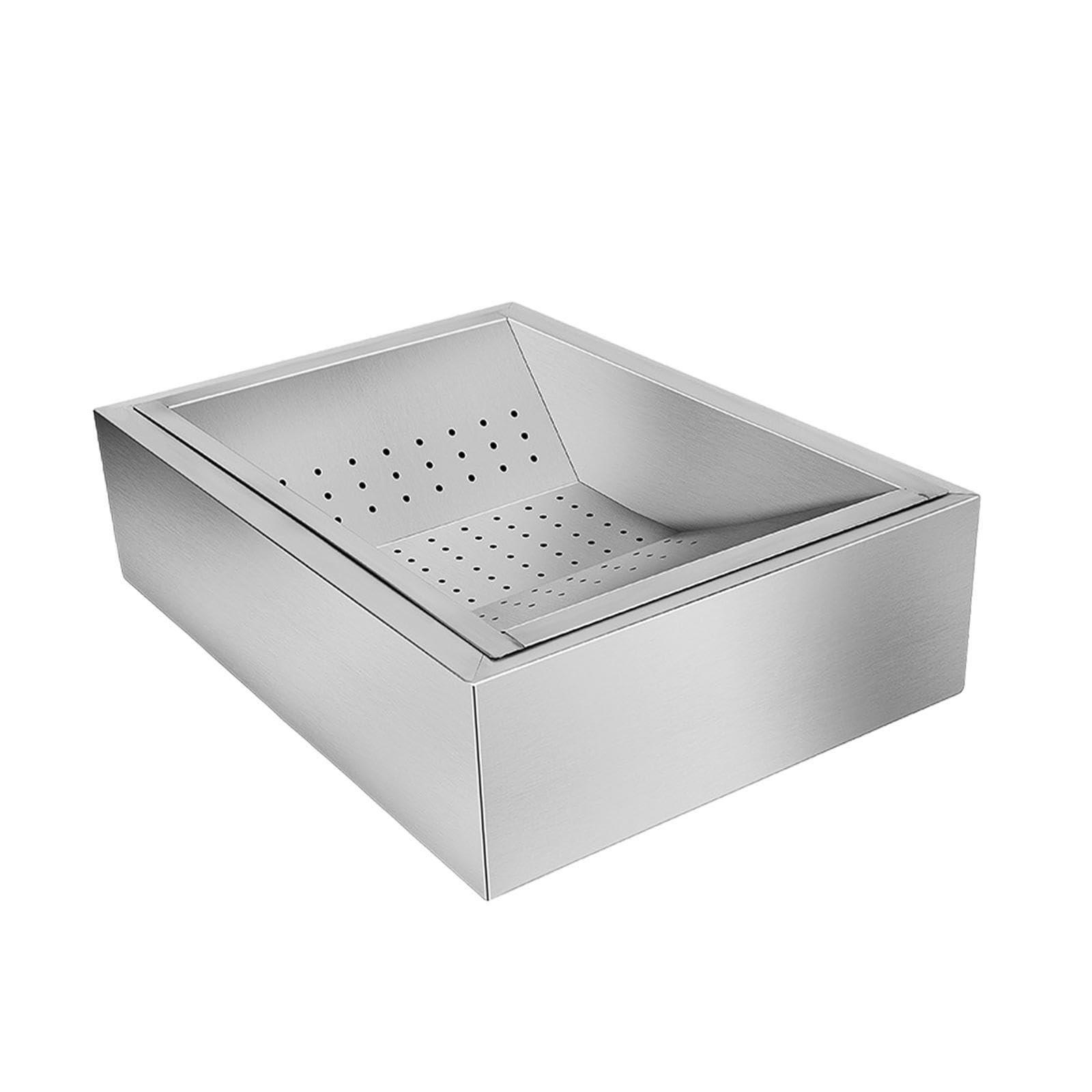 Estación de trabajo confiable para papas fritas, cesta extraíble para freidora, excelente herramienta de cocina para cafés y restaurantes, bandeja de filtro para papas