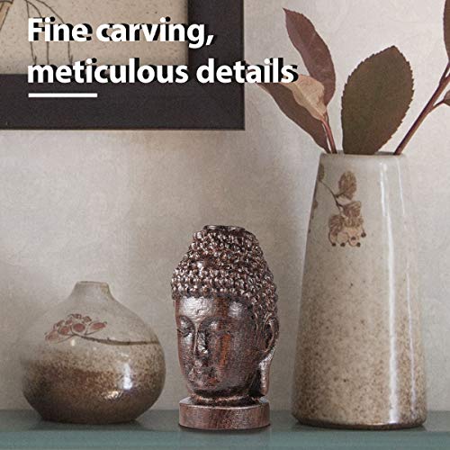 Wooden Religious Sakyamuni Buddha Head Figurine Statue Serenity Collection Buddha Head Statue,Buddha Statue,Buddha Statue Outdoor,Buddha Decor