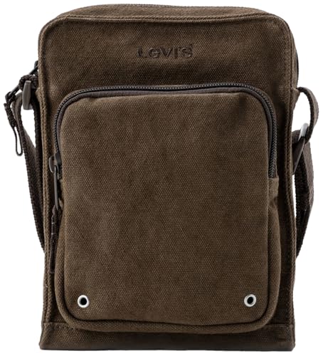 Levi's Small Ns Zip Crossbody, Herren Gürteltasche, DARK BROWN,