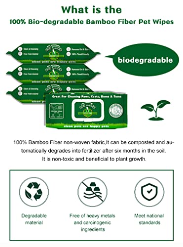 My Turf Cat and Dog Grooming Pet Wipes Lingettes Biodégradables 100 Unités (15x20cm) Lingettes de Nettoyage Rapides et Faciles pour Chiens et Chats - Image 7