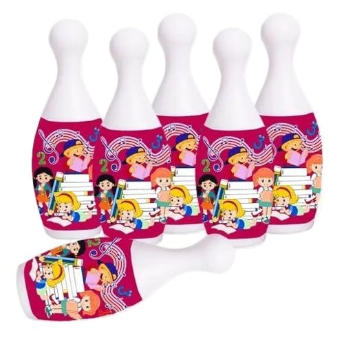 Play and Seek Kids Music Bowling Game Set Pins and Ball Set Large Bowling Toy Party Fun Games Ideal for Boys Girls (White) 1