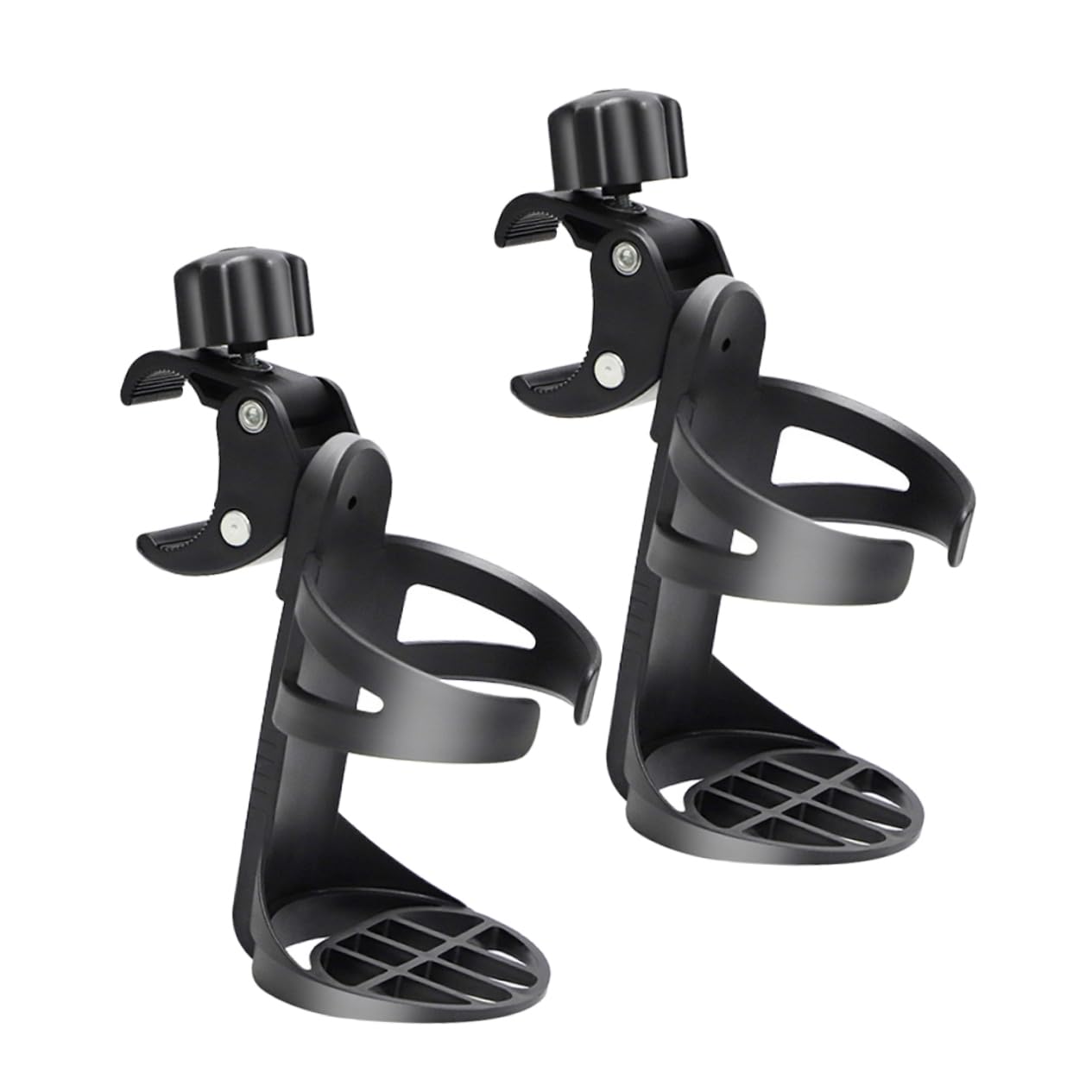 BESTonZON 2Pcs Wheelchair Cup Holder Durable and Reliable Stroller Drink Holder for Adults and Seniors Easy to Install Bracket for Mobility Devices Secure Design