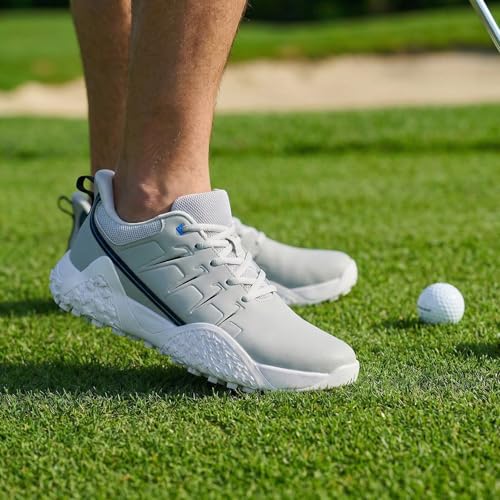 TEOHRW Wide Mens Slip-on Golf Shoes