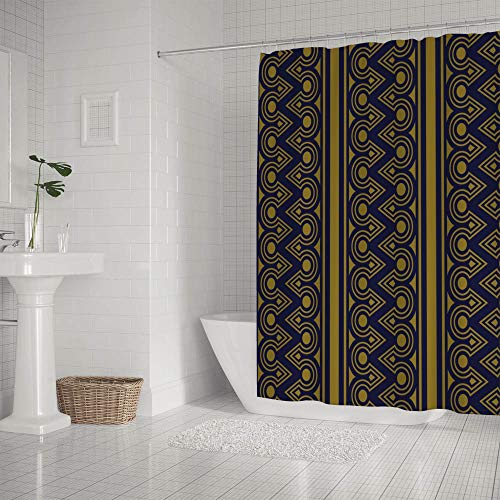 Rideau de douche imperméable motif croix pour baignoire - 3
