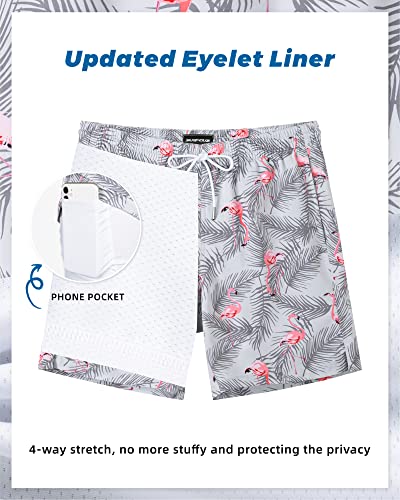 SURF CUZ Mens Swim Trunks with Compression Liner Swim Shorts 7" Swimming Trunks Stretch 7 Inch Swim Suits Quick Dry2