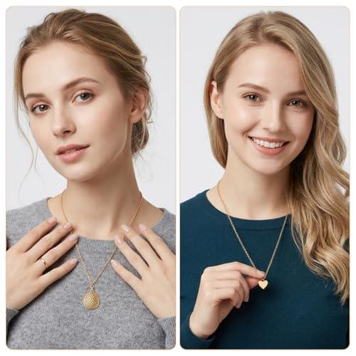 Image of Zibuyu 5PC Pendant Necklace Set for Women&Girls Stylish, Alloy Adjustable Chains Versatile Chic Jewelry Set Gifts for Girls