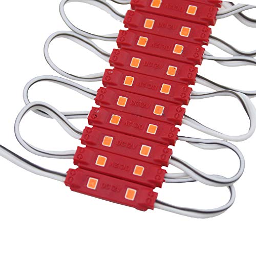 Image of Super Bright 200pcs 2835 2 LED Module Sign Light Red Waterproof Decorative Lights for Letter Sign Advertising Signs with Tape Backside (Red)