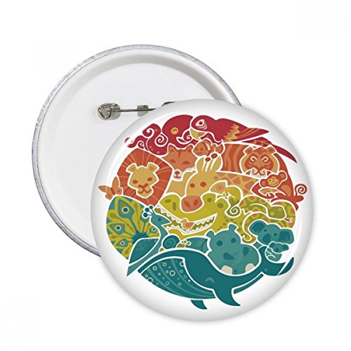Poisson bleu océan badge pins multicolore XXL pour customiser un sac
