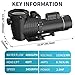 In/Above Ground Pool Pump, 2.0HP 115V/230V Dual Voltage Swimming Pool Pump with Filter Basket, 4860GPH Max Flow Circulating Pump for Saltwater and Fresh Water Pools, IP44 Waterproof, Energy Eficient