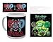 Rick Et Morty, Relinquish Tasse À Café Mug (9x8 cm) Et 1 Rick Et Morty, Paquet De Badges (15x10 cm)