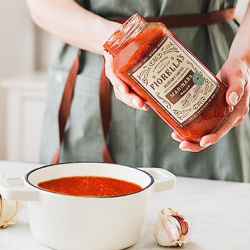Image of Fiorella's Marinara Pasta Sauce - Tomato Sauce Made with Fresh Ingredients - Seed Oil Free, No Sugar Added, Vegan, Gluten Free, No Preservatives Added, Pasta Sauce, 25 Oz (Pack of 2)