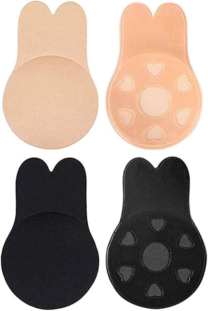Adhesive Sticky Bra 2 Pairs Push Up Lift Nipple Covers Strapless