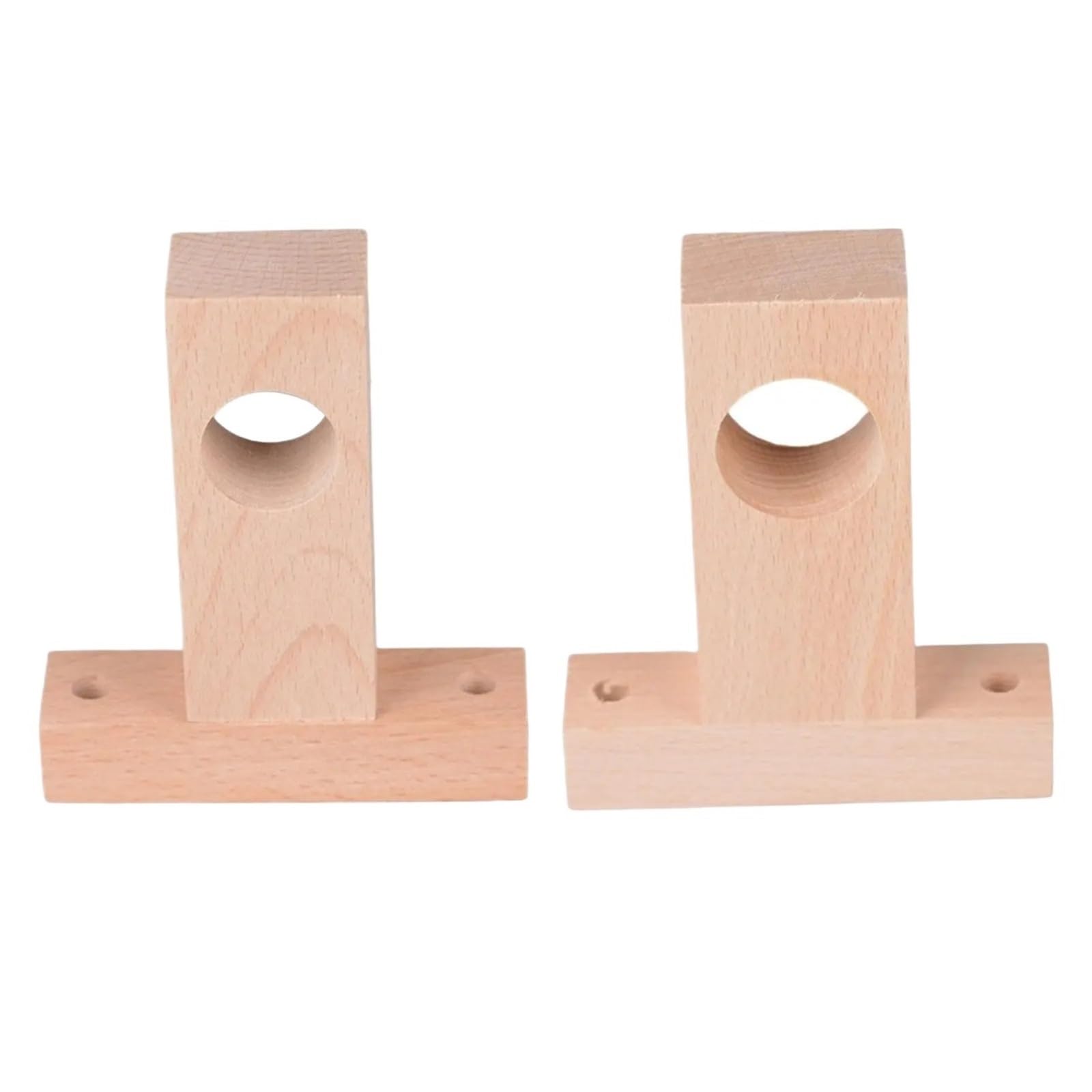 Support Tringle Rideaux 2X Embouts de Tringle à Rideau en Bois