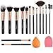 AMMIY Pennelli Make Up Oro Rosa 14 pezzi, set di pennelli trucco, Pennelli Trucco Premium Set Viso e Occhi, Pennelli Sinteticiper Fondotinta Correttori in Polvere Ombretto Arrossito