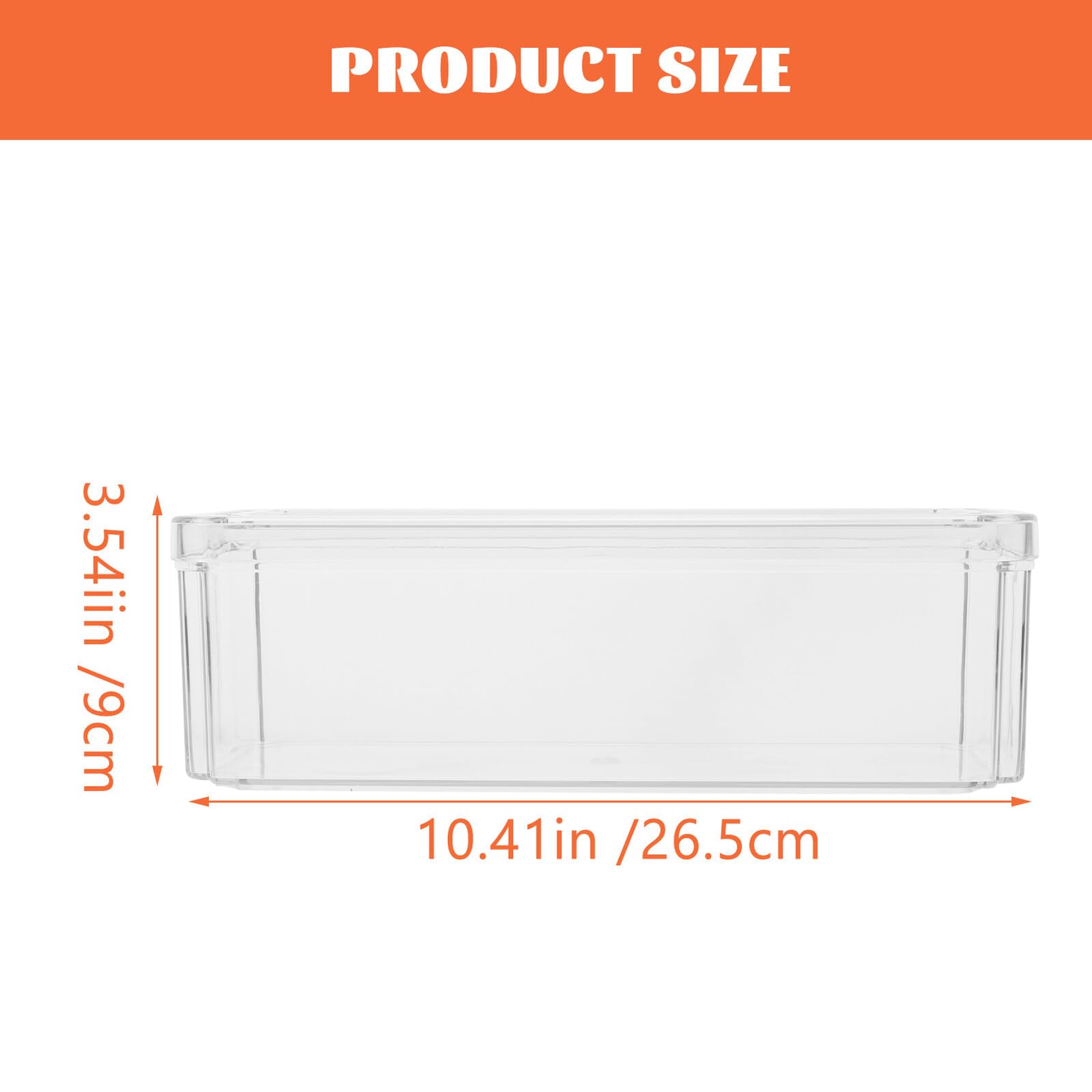 Sosoport 3piezas Cajas de Conservación Transparentes para Alimentos Frescos Organizadores de Refrigerador Apilables para Cocina Nevera y Hogar