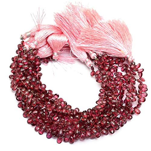 Perles de Grenat Rhodolite en fil de 8 pouces pour ateliers de joaillerie créative