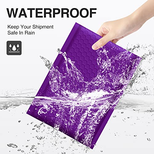 Image of UCGOU Bubble Mailers 4x8 inch Purple 50 Pack Usable Size 4x7 inch Padded Envelopes | Opaque Self Seal Adhesive Waterproof Boutique Padded Envelopes for Jewelry Makeup Small Bubble Mailers for Trading Cards #000