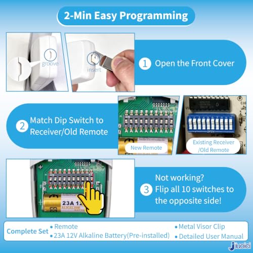 Image of Upgraded for Linear 3089 308911 Multicode Gate Opener Clicker Remote, 2PK
