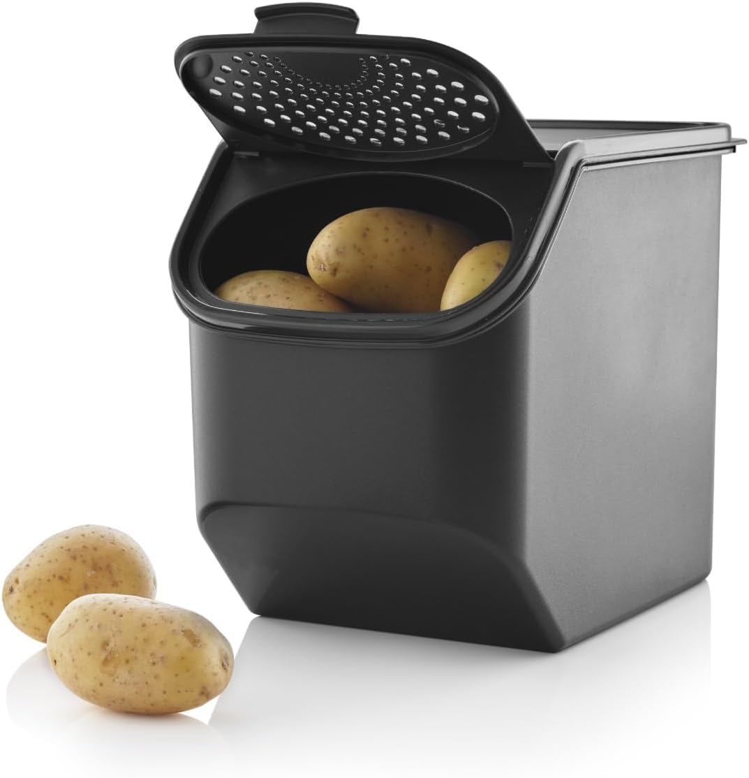 Tupperware PotatoSmart 5.5L Storage Container - Specially Designed Air Vents Keep Food Fresher for Longer - Space Saving Design - Stores Up To 5kg of Potatoes - Stackable Design - 100% BPA Free