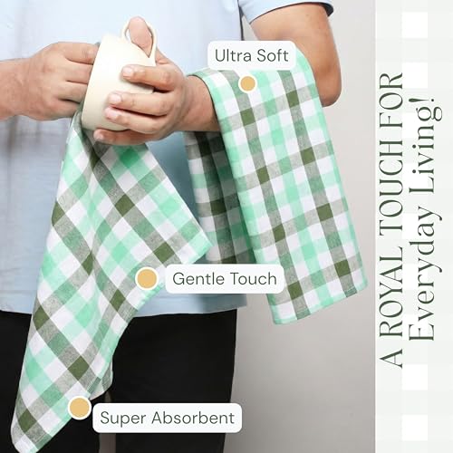 Image of Multi Dish Towels 4 Pack Combo, 18 inchx26 inch, Quick Drying Cloths, 100% Cotton, Absorbent Wash Rags, Washable, Reusable Cleaning Towels for Dishes, Kitchen Drying Use - Multi Pack