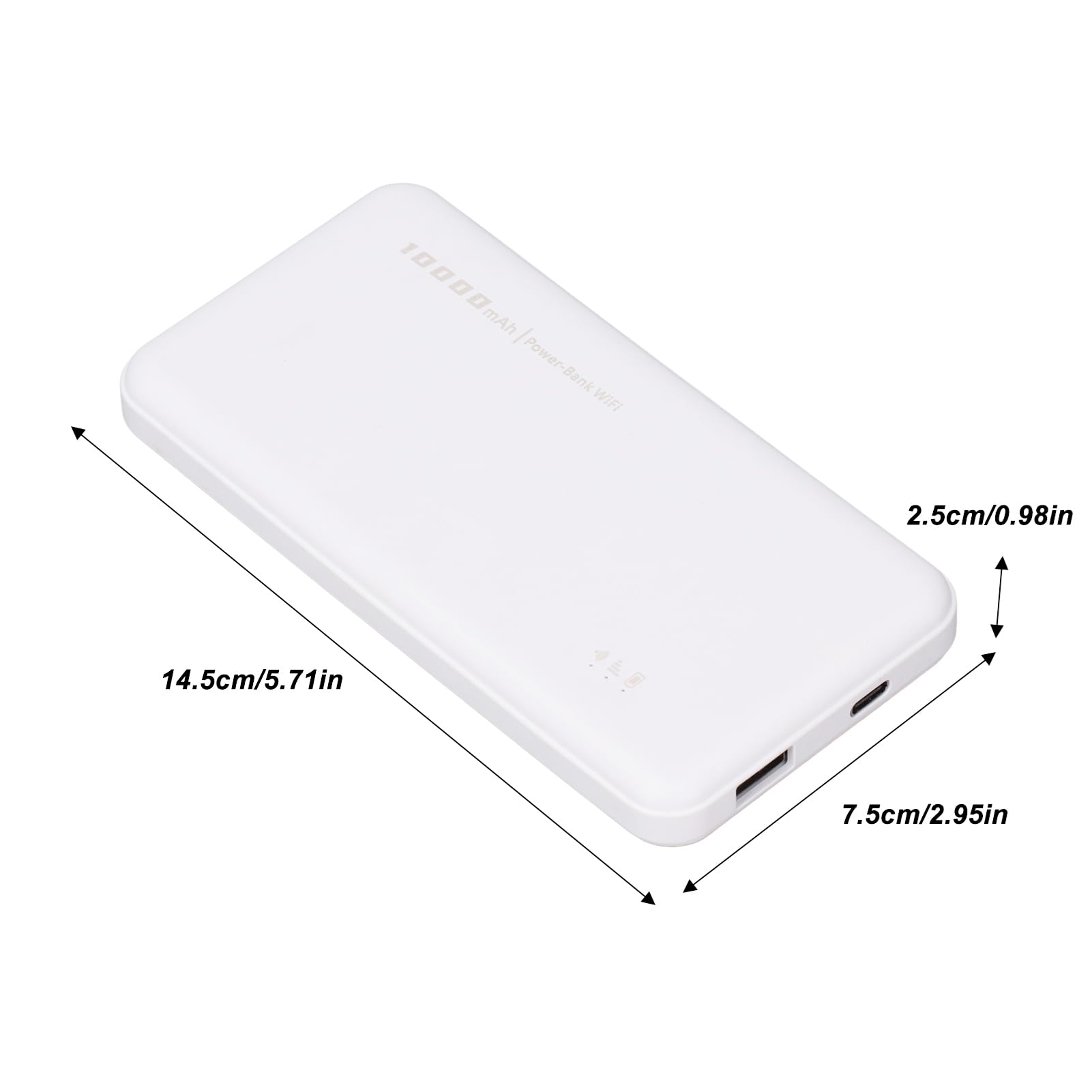 Router Hotspot Tascabile 5G, Modem USB LTE 300Mbps, Batteria da 10000mAh, Slot per Scheda SIM, 10 Utenti, per Viaggi, Streaming Live All'Aperto, Feste