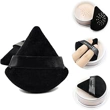 2PCS Powder Puff Face Makeup Powder Puff Triangle Sponges Reusable with Strap for Loose Powder Soft Body Cosmetic Foundation Sponge Powder Miner
