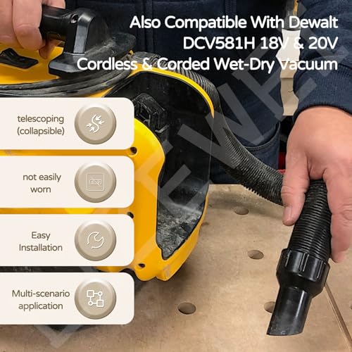 Kit de montagem de mangueira de vácuo de substituição N445803 para aspiradores sem fio Dewalt DCV517