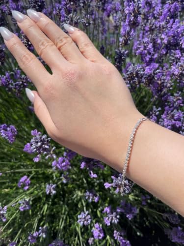 Image of Polar Light Signature Canadian Diamond Charm Bracelet in .925 Sterling Silver - Choice of Rolo or Paperclip Style Chain