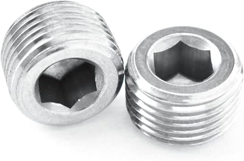 Miniatura 2 de SDTC Tech Paquete de 2 accesorios de enchufe de tubo de 12 pulgada NPT macho rosca 304 adaptador interno hexagonal avellanado