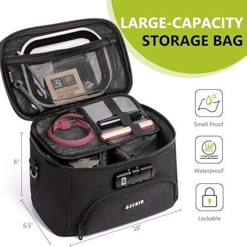 Sac anti-odeurs OZCHIN avec serrure à combinaison et charbon actif