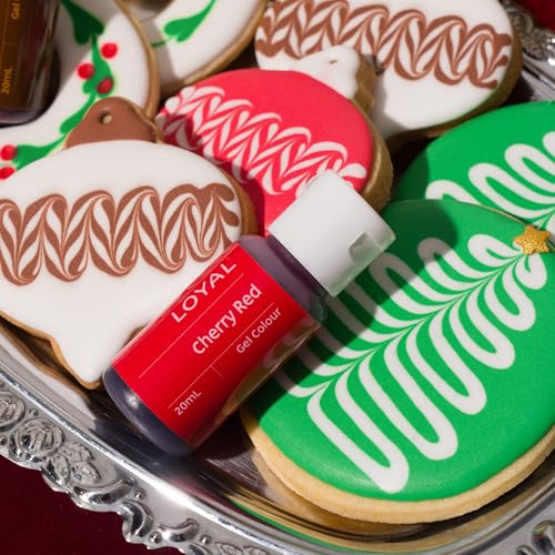 Image of Loyal Gel Food Coloring | Vibrant Color for Buttercream, Fondant, Royal Icing, Gum Paste, Marzipan and Cake Batter | Gel-Based Concentrated Food Dye - 20ml Cherry Red