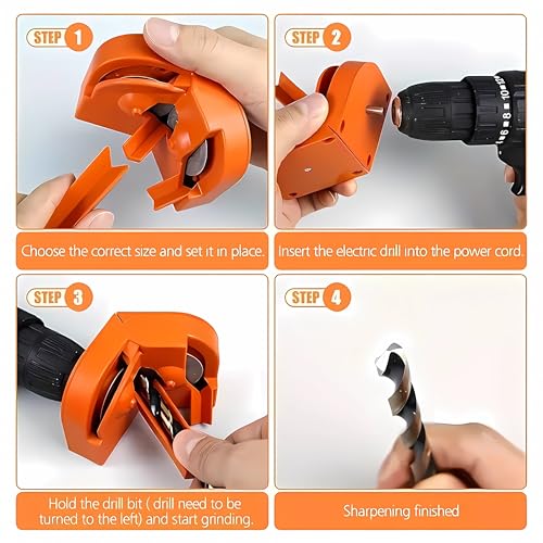 Image of Electric Universal Drill Bit Sharpener for HSS, Masonry, Carbide, and Cobalt Drill Bits, 2-16mm, Portable Multipurpose Sharpener