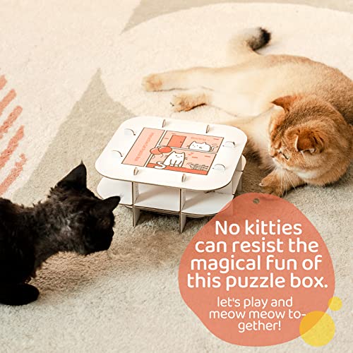 Mollybox Interactive Cat Toy For Indoor Cats, 2 In 1 Cat Scratcher Automatic Feather Toy, Automatic Ambush Feather Cat Toy, Kitten Toy With 3 Feather & 2 Scratcher Pads, Usb Rechargeable Cat Toys #TOP1