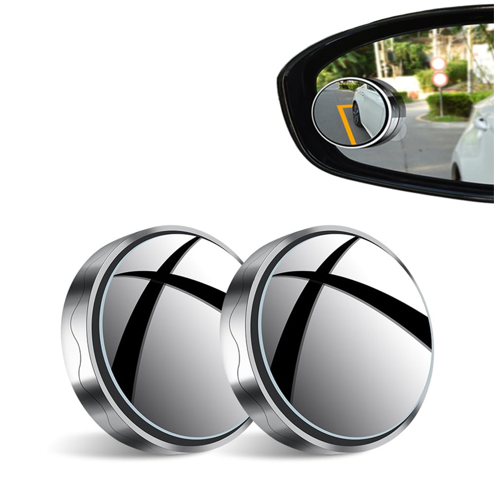 Cxzty Silver Car Blind Spot Mirror For Corvette C7 / C8 Cabriolet Convertible Cabrio, Adjustable Installation Without Glue Car Blind Spot Auxiliary Mirror,