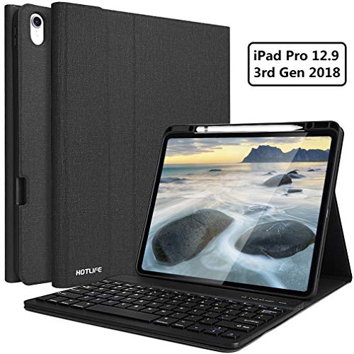 iPad Pro 12.9 Case with Keyboard 3rd Generation 2018-Magnetically Detachable Wireless Keyboard Case