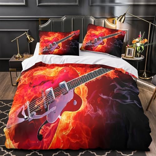Housse de couette guitare électrique rock 3D 220x240cm - 2