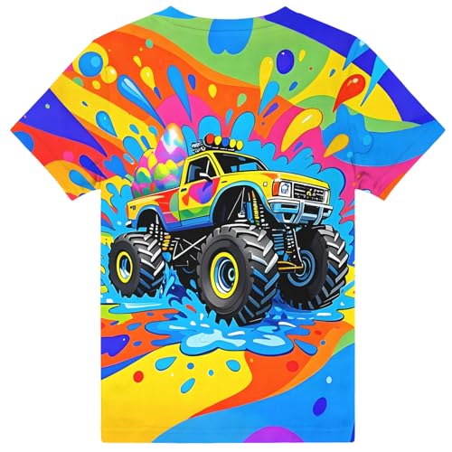 Image of Hgvoetty Boys Girls Graphic T-Shirts Kid 3D Casual Tops Tees for 6-16 Years | Youth Novelty Shirts, Bright Eye-Catching Design, Lightweight and Soft Material, Suit for Daily Sport, Party and School Wear