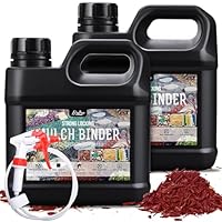 Kieskleber, Mulchkleber - 2L Kiesbinder mit Applikator zum Verkleben von Steinen, Landschaftsbau, Garten - Ungiftig Gebrauchsfertig Mulch Kleber Glue für Kies, Steine, Blätter, Rinde, Gartenwegen