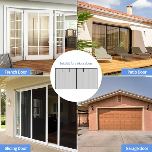 Image of Garage Door Screen for 1 Car Garage-9x8FT Heavy Duty Magnetic Garage Screen,Keep Bugs Out, Hands Free, Magnetic Garage Screen Door, Black