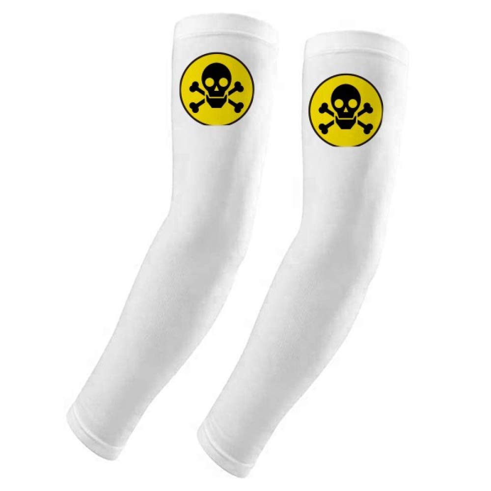 Manguito protector solar UV con diseño de calavera tóxica Danger 5