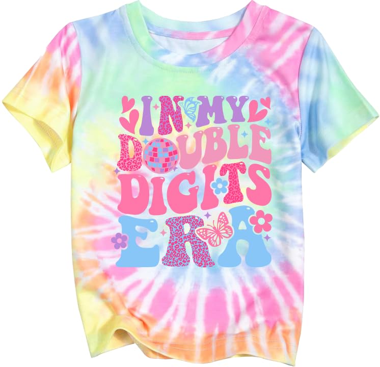 Image of in My Double Digits Era Shirt Girls Birthday Girl Shirt | 10 Birthday Shirt Girls 10th Birthday Gifts For Girls 10 Year Old Ten Party Tee Tops